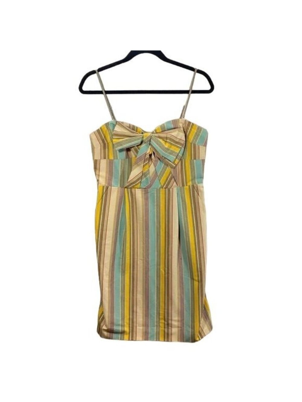 Anthropologie Moulinette Soeurs Multicolor Stripes Strapless Mini Dress - Picture 2 of 6